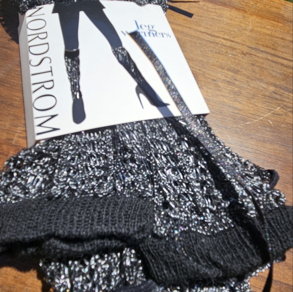 Nordstrom Legwarmers Leg Warmers Gray Black One Size Fits Most - Picture 3 of 6